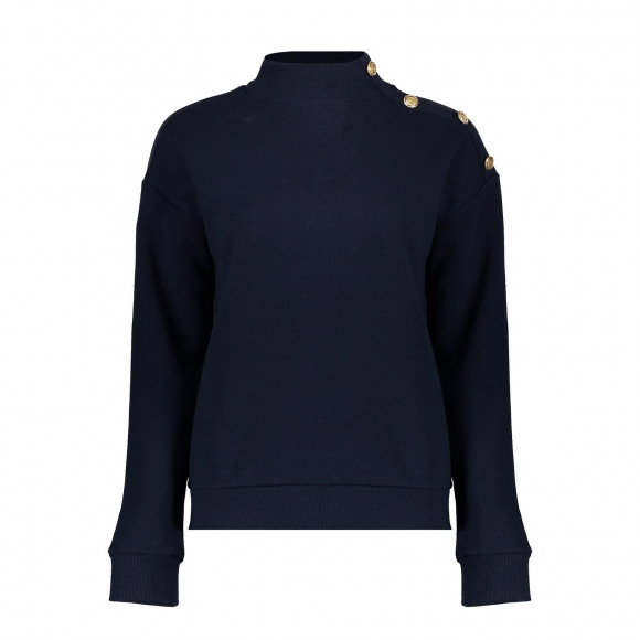 Geisha - Navy Sweater knoopjes navy XS - Maat XS