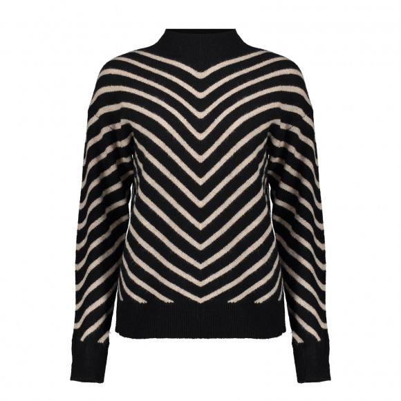 Geisha - Black Pullover streep black XS - Maat XS
