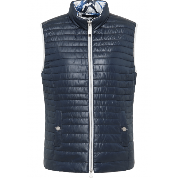 Barbara Lebek - Blauw Gilet reversible Blauw 40 - Maat 40