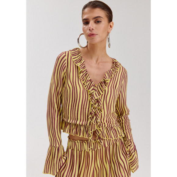 Harper & Yve - Geel | Dames | Blouse | Geel | XXL | regular | Kamst mode