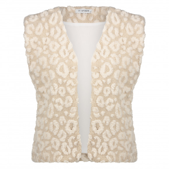 In Shape Beige Gilet animal Beige M Maat M