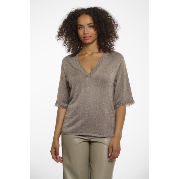 Rino & Pelle - Dark Khaki | Dames | Trui | Dark Khaki | XXL | regular | Kamst mode