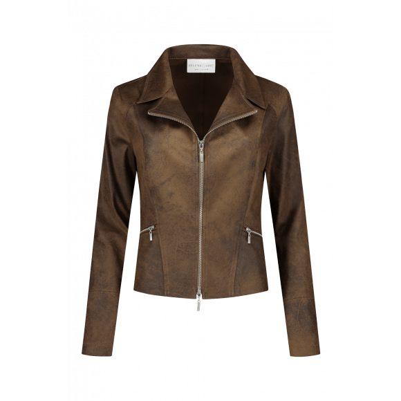 Helena Hart - Bruin Biker jasje Bruin L - Maat L