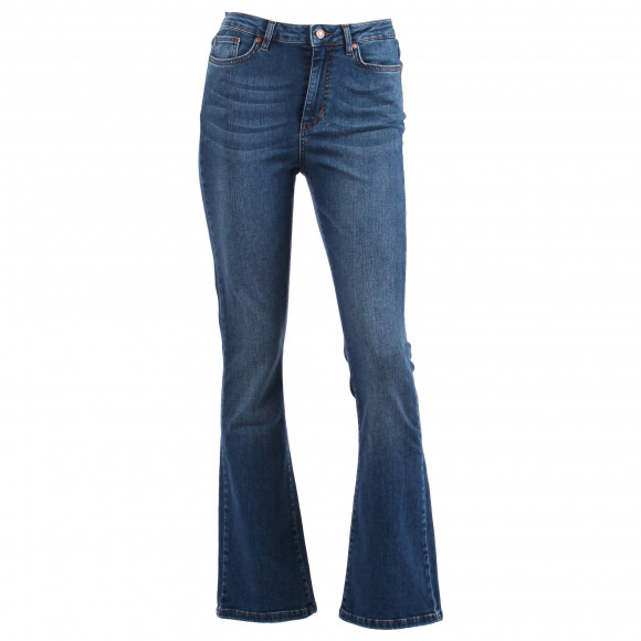 Enjoy - Blauw Jeans flaired 5 pocket 31 inch Blauw 36 - Maat 36