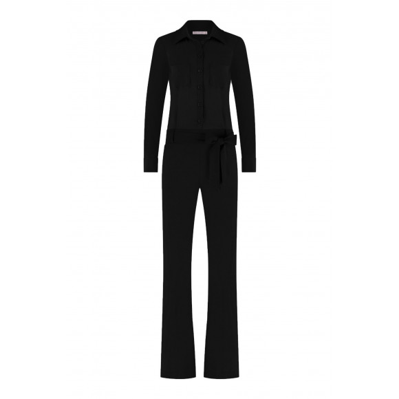 Studio Anneloes - Zwart Jumpsuit LS Zwart XXL - Maat XXL
