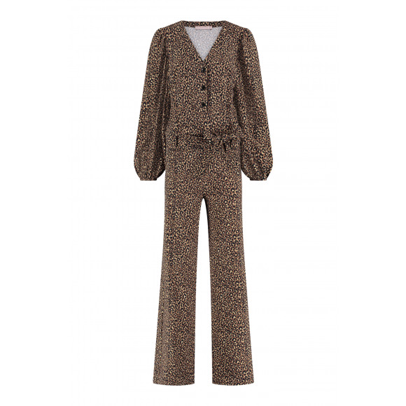 Studio Anneloes - Bruin Jumpsuit leopard Bruin XS - Maat XS