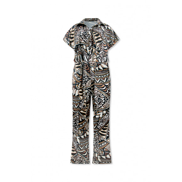 Lizzy & Coco - Bruin Jumpsuit print Bruin L - Maat L