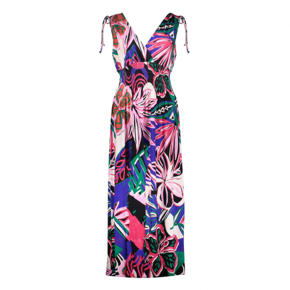 Geisha Jurk Jurk Met Bloemenprint 47418 60 Black/pink Dames Maat - M