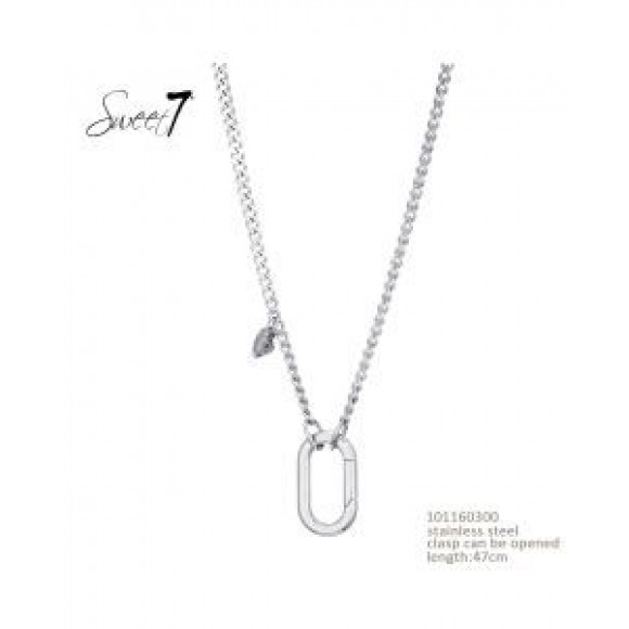 Sweet 7 - Grijs Ketting Grijs One Size - Maat One Size