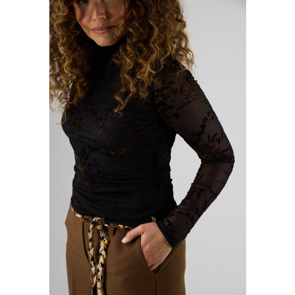 Label Dot - Zwart | Top | Dames |Zwart | Kamst mode