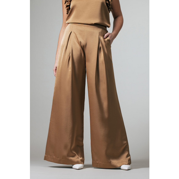 Label Dot - Goud | Dames | Broek | Goud | 46 | regular | Kamst mode