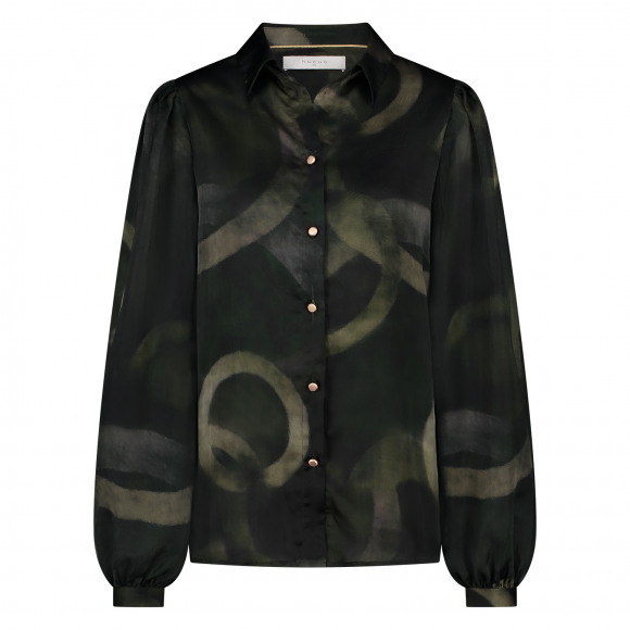 Nukus - Groen Blouse cirkel Groen XXL - Maat XXL