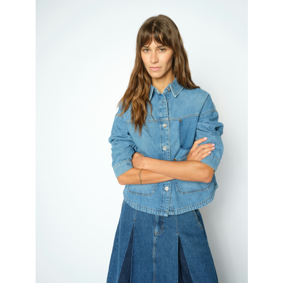 Mos Mosh - Jeansblauw | Dames | Spijkerjas | Jeansblauw | L | regular | Kamst mode