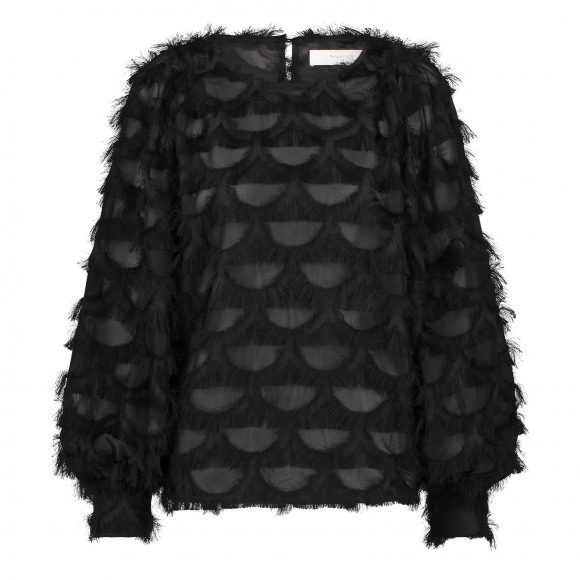 Nukus - Zwart Blouse harig Zwart 4XL