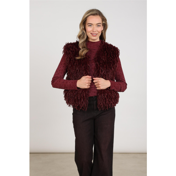 Nukus - Cherry | Gilet | Dames |Cherry | Kamst mode