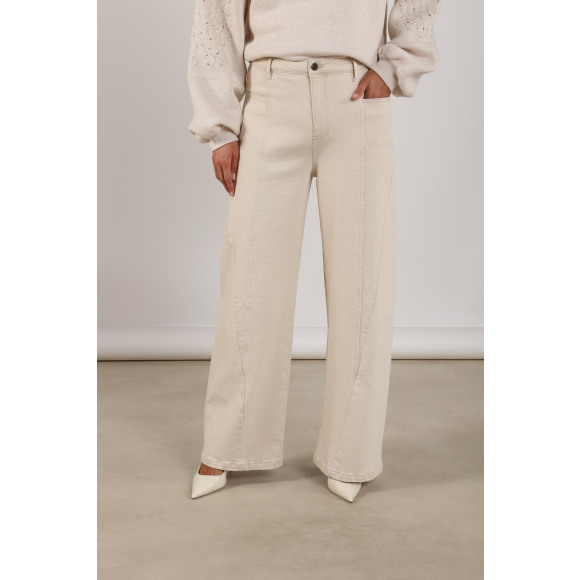 Nukus - Zand | Dames | Broek | Zand | L | regular | Kamst mode