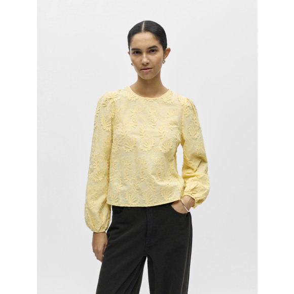 Object - Geel | Dames | Blouse | Geel | 40 | regular | Kamst mode