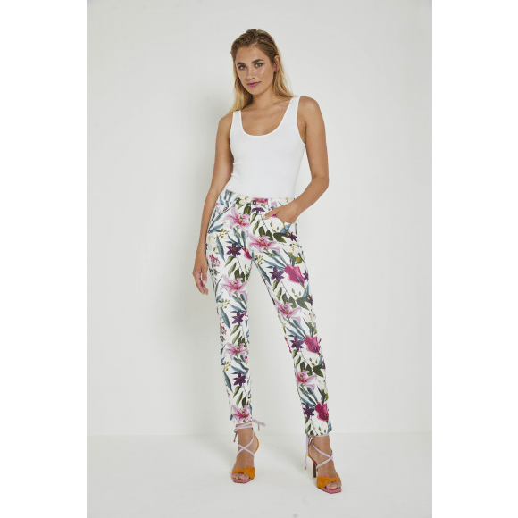 Para Mi - Multicolor Pantalon flower L.29 Multicolor 40 - Maat 40