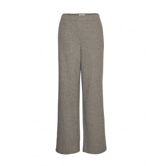 MSCH - Grijs Pantalon visgraad wol Grijs L - Maat L