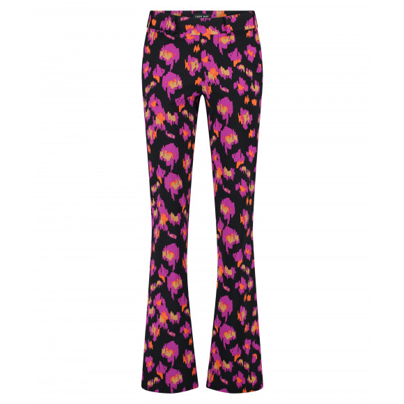 Lady day Roze Broek flared leopard Roze S Maat S