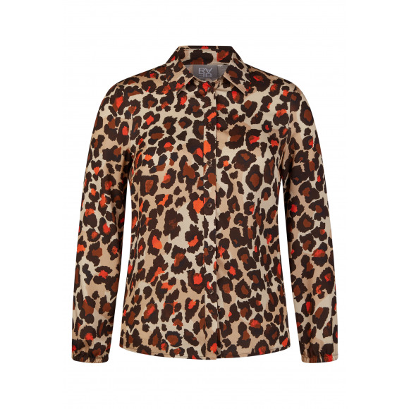 Rabe - Zwart Blouse kraag animal Zwart 38 - Maat 38