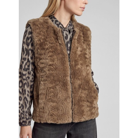 Rabe - Taupe | Gilet | Dames |Taupe | Kamst mode