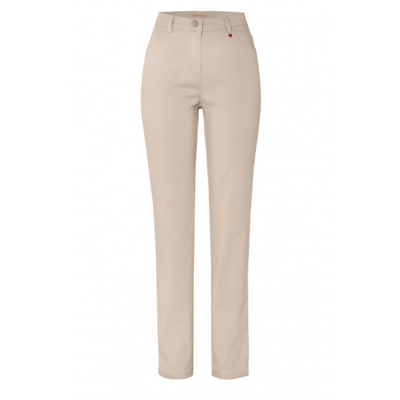 Toni | Relaxed - Greige | Dames | Broek | greige | 48 | regular | Kamst mode