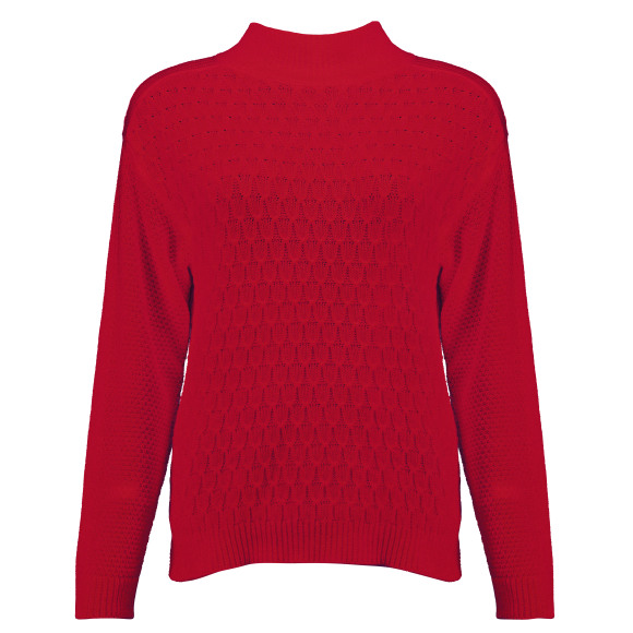 Bloomings - Rood | Dames | Trui | Rood | XXL | regular | Kamst mode