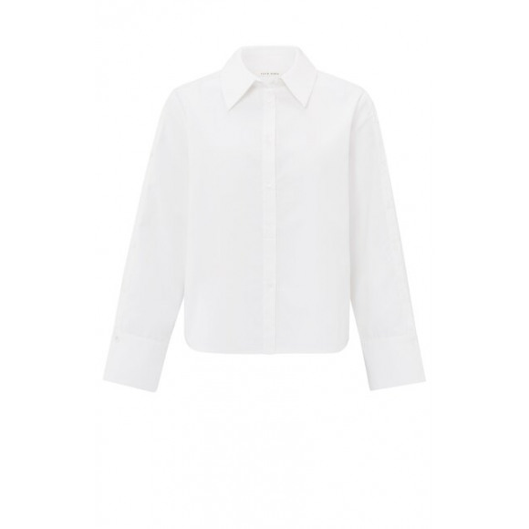 YAYA - PURE WHITE Effen blouse met knopen detail PURE WHITE 36