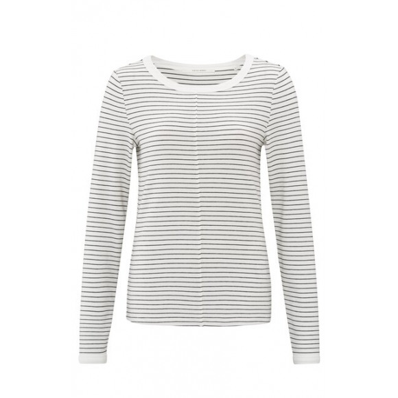 YAYA - BLANC DE BLANC WHITE DESSIN Longsleeve top streep dessin BLANC DE BLANC WHITE DESSIN XS