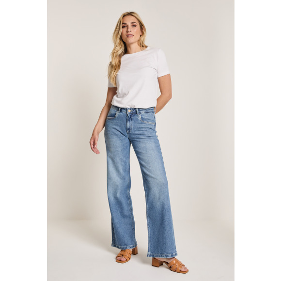 Para Mi - Blauw Wide leg jeans L34 Blauw 32