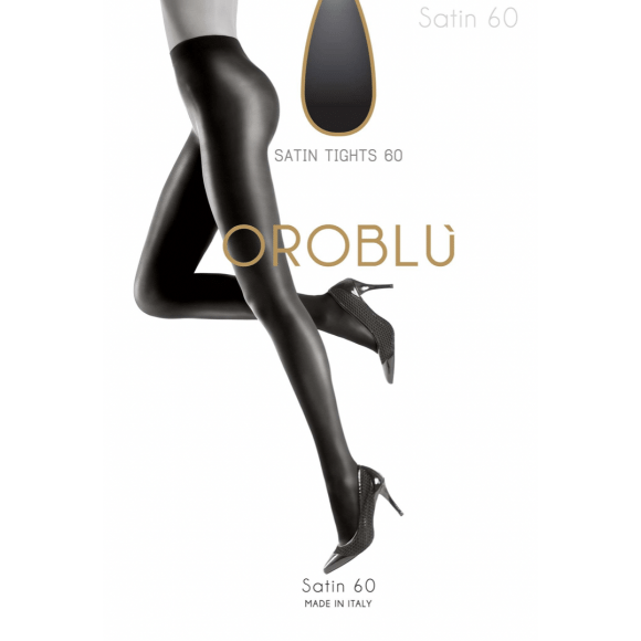 Oroblu - Zwart Satin 60 Panty Zwart 40-42 - Maat 40-42