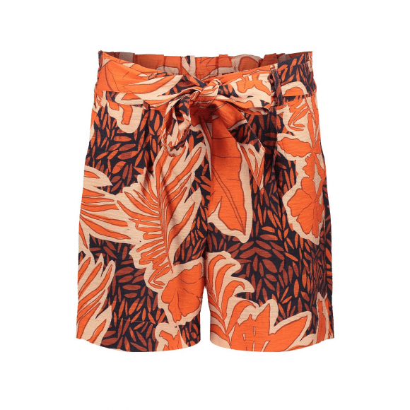 Geisha Broek Short Met Bloemenprint 41206 20 999 Black/coral Dames Maat - L