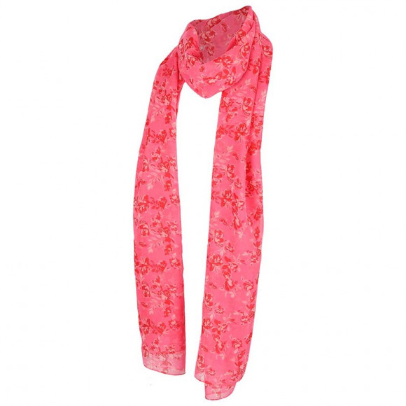 Sarlini - Roze Sjaal print Roze One Size - Maat One Size