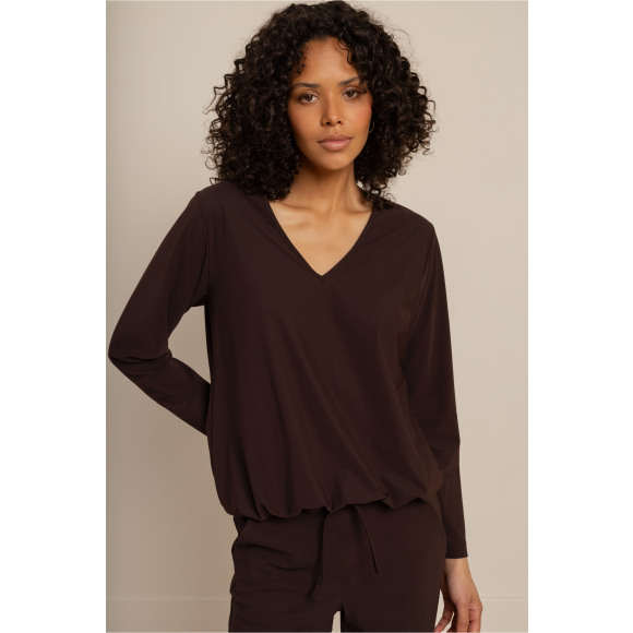 Studio Anneloes - Donkerbruin | Top | Dames |Donkerbruin | Kamst mode