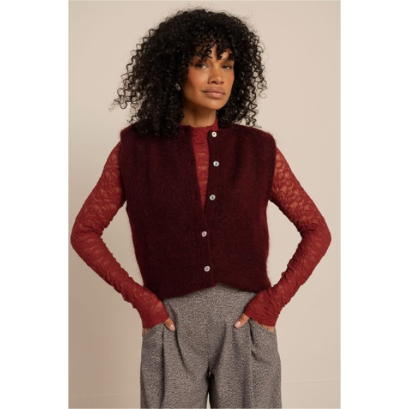 Studio Anneloes - Bordeaux | Vest | Dames |Bordeaux | Kamst mode