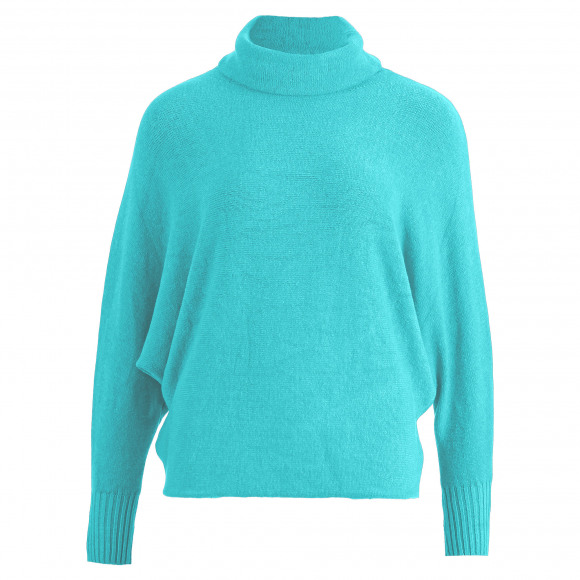 Enjoy - Blauw Sweater col vleermuis mw Blauw L