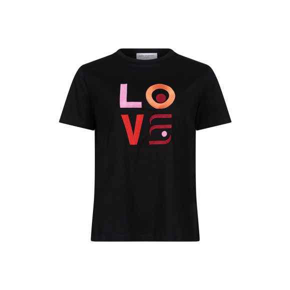 Lofty Manner - Zwart T-shirt Love Zwart XS - Maat XS