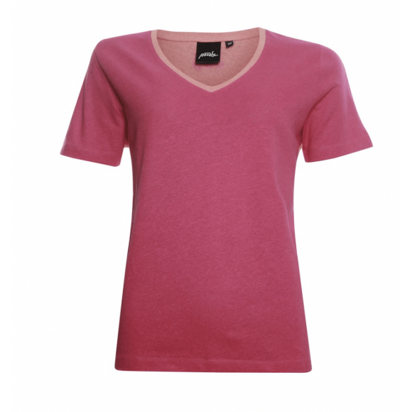 Poools - Roze T-shirt colorblock Roze 44 - Maat 44