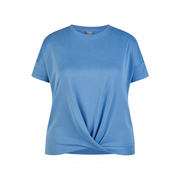 Rabe - Blauw T-shirt effen knoop Blauw 40 - Maat 40