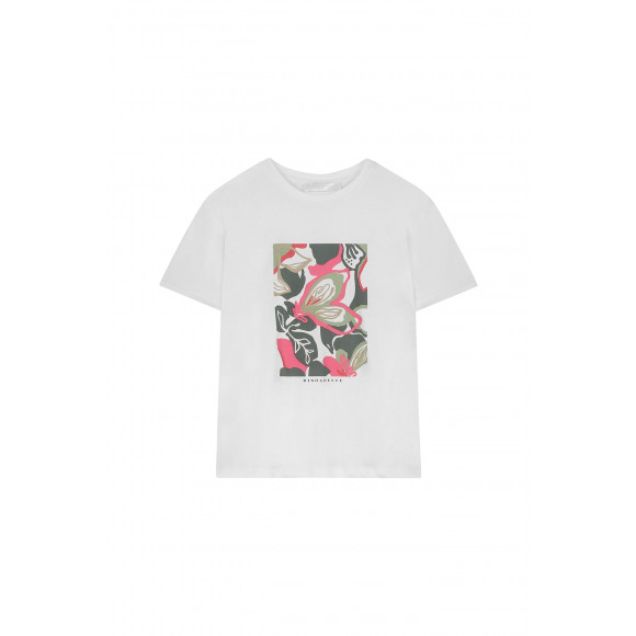 Another Woman - Wit T-shirt frontprint Wit 44 - Maat 44