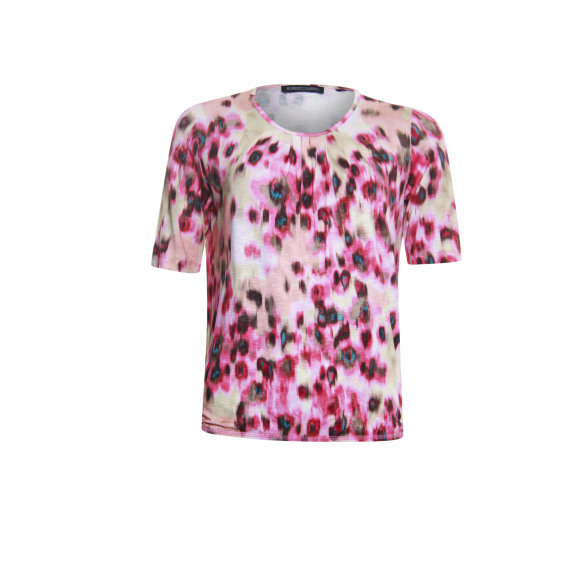 Roberto Sarto - Roze T-shirt plooitjes Roze 48 - Maat 48