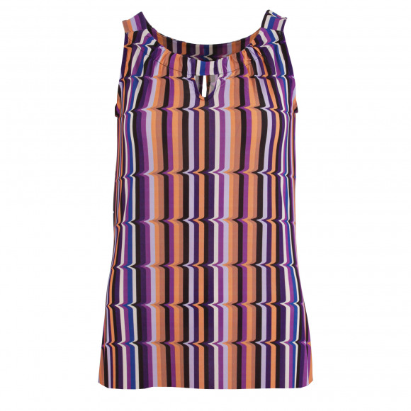 Enjoy - Paars Top allover print Paars S - Maat S