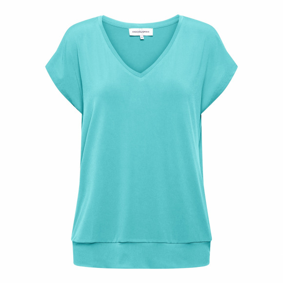 &Co - Blauw Top v-hals Blauw S - Maat S