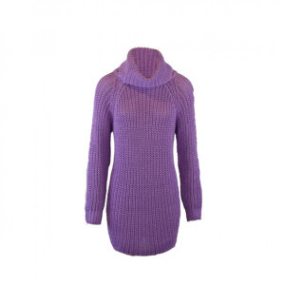 Bluette BV - Paars Trui lang col Paars One Size - Maat One Size