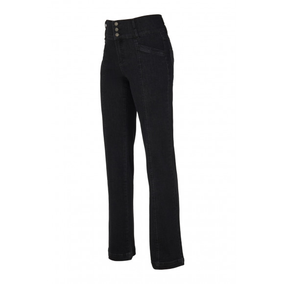 Dreamstar - Zwart Jeans high waist wide leg Zwart 42 - Maat 42