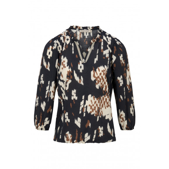 Dreamstar - Bruin Blouson kat print Bruin 38 - Maat 38