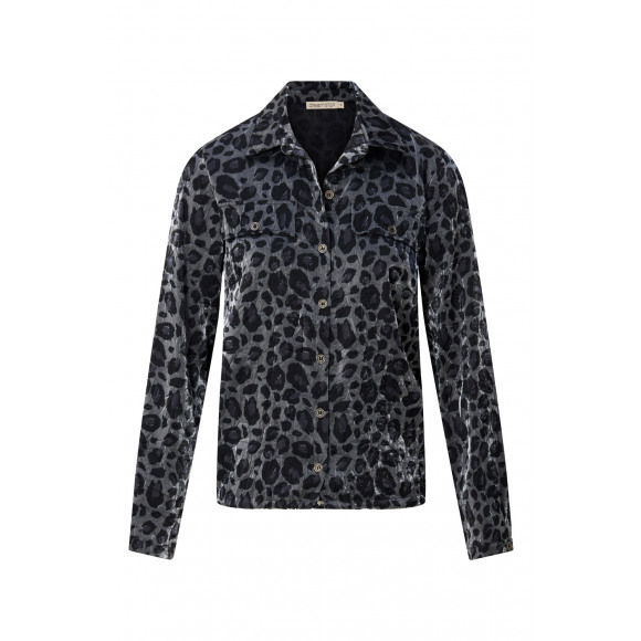 Dreamstar - Grijs Blouse glans animal Grijs 42 - Maat 42