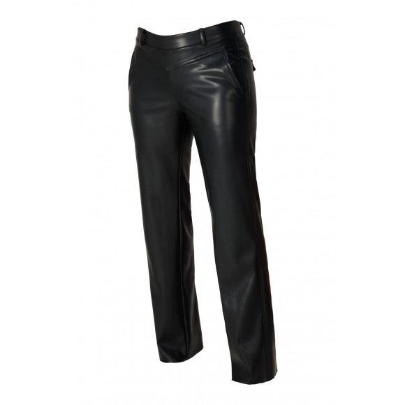 Dreamstar - Zwart Broek leatherlook Zwart XXL - Maat XXL