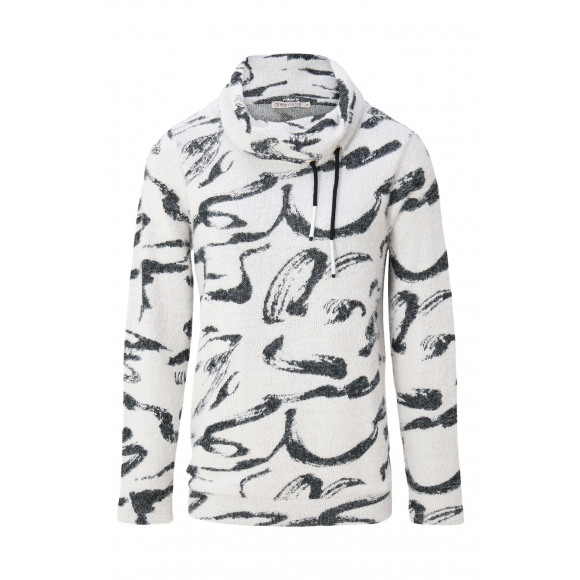 Dreamstar - Zwart Trui harig print col Zwart L - Maat L
